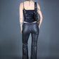 Pantalon en similicuir noir