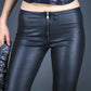 Pantalon en similicuir noir