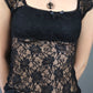 Top Babydoll en dentelle noire