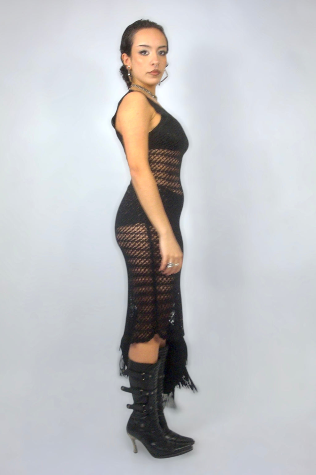 Robe en maille noire