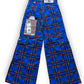 Pantalon baggy tartan bleu deadstock