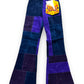 Pantalon patchwork velours violet deadstock