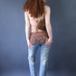 Ensemble top + jupe en crochet marron