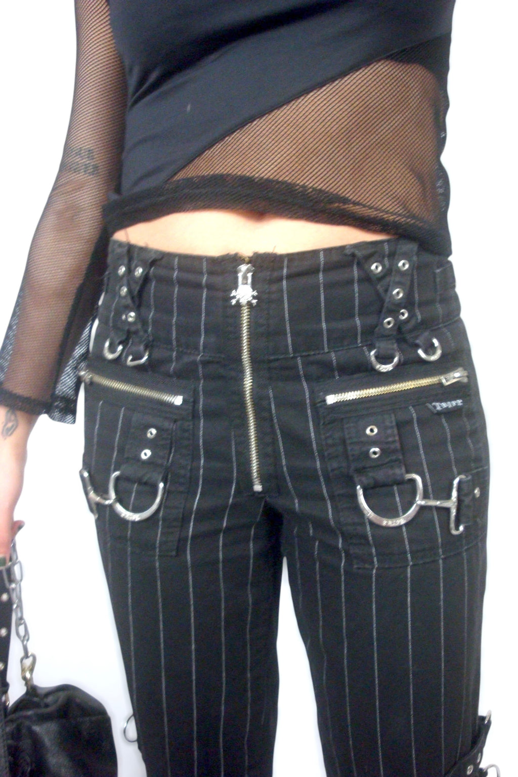 Pantalon noir à sangles TRIPP