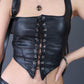 Corset noir en similicuir