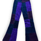 Pantalon patchwork velours violet deadstock