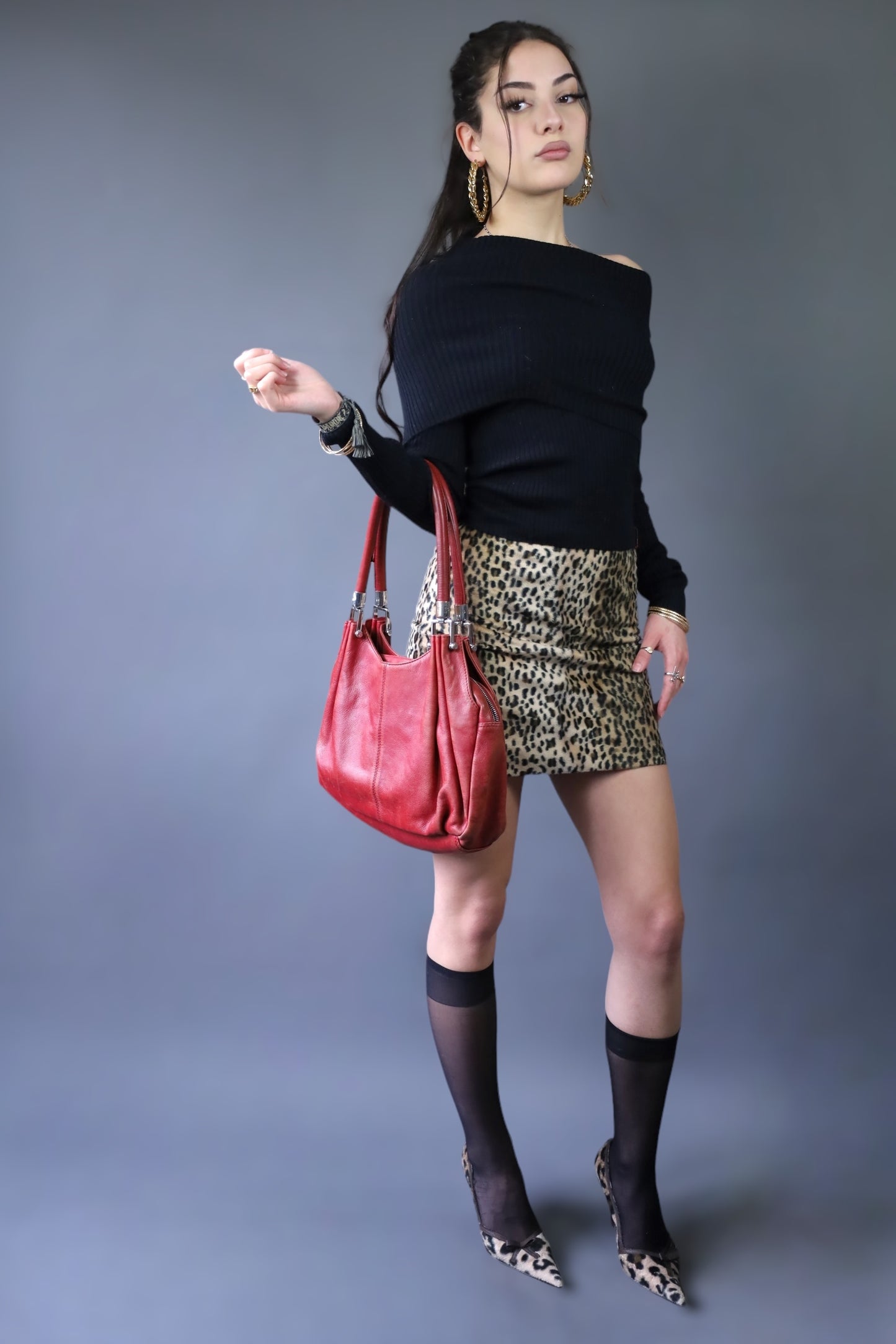 Sac en cuir rouge