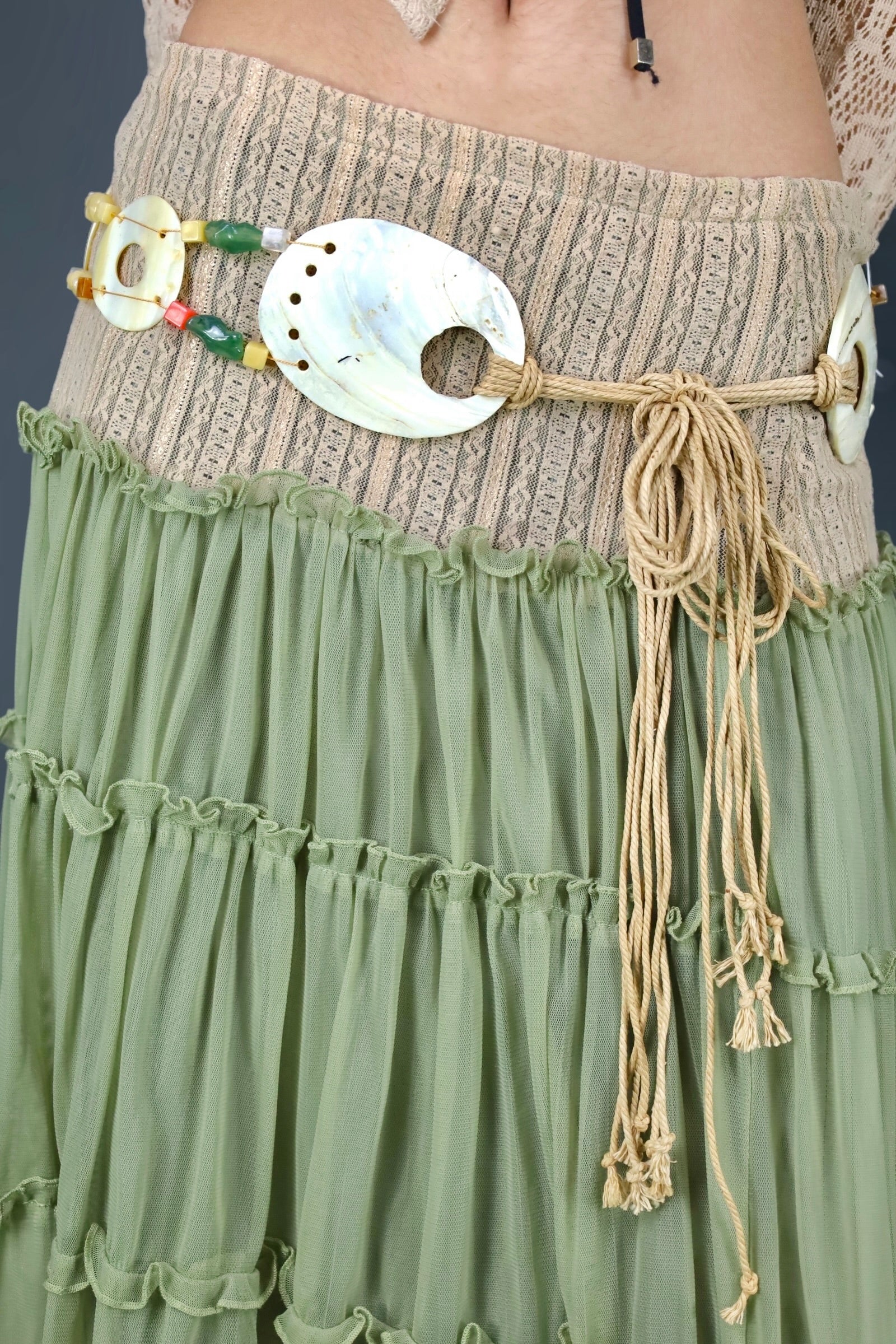 Ceinture ficelle à perles
