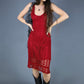 Robe en crochet rouge