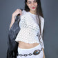 Top en crochet blanc