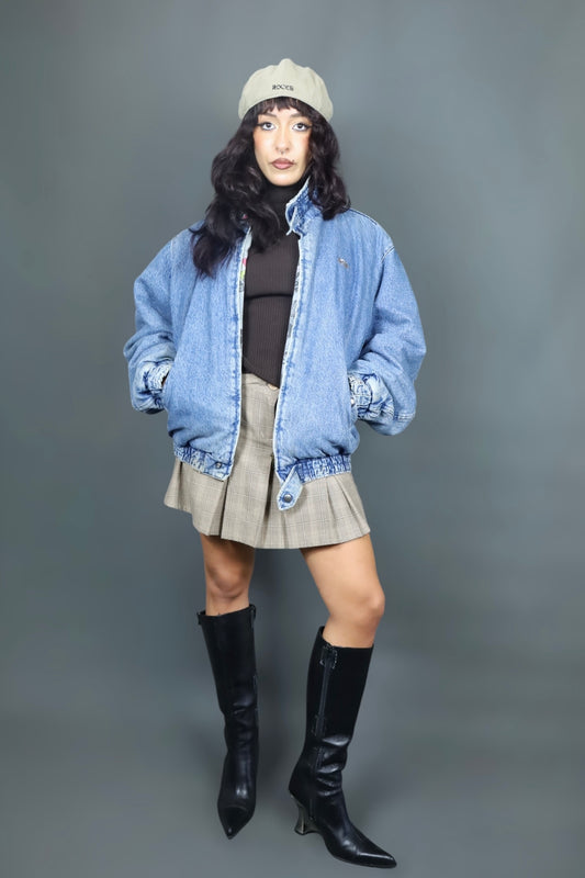 Bomber en jean oversize