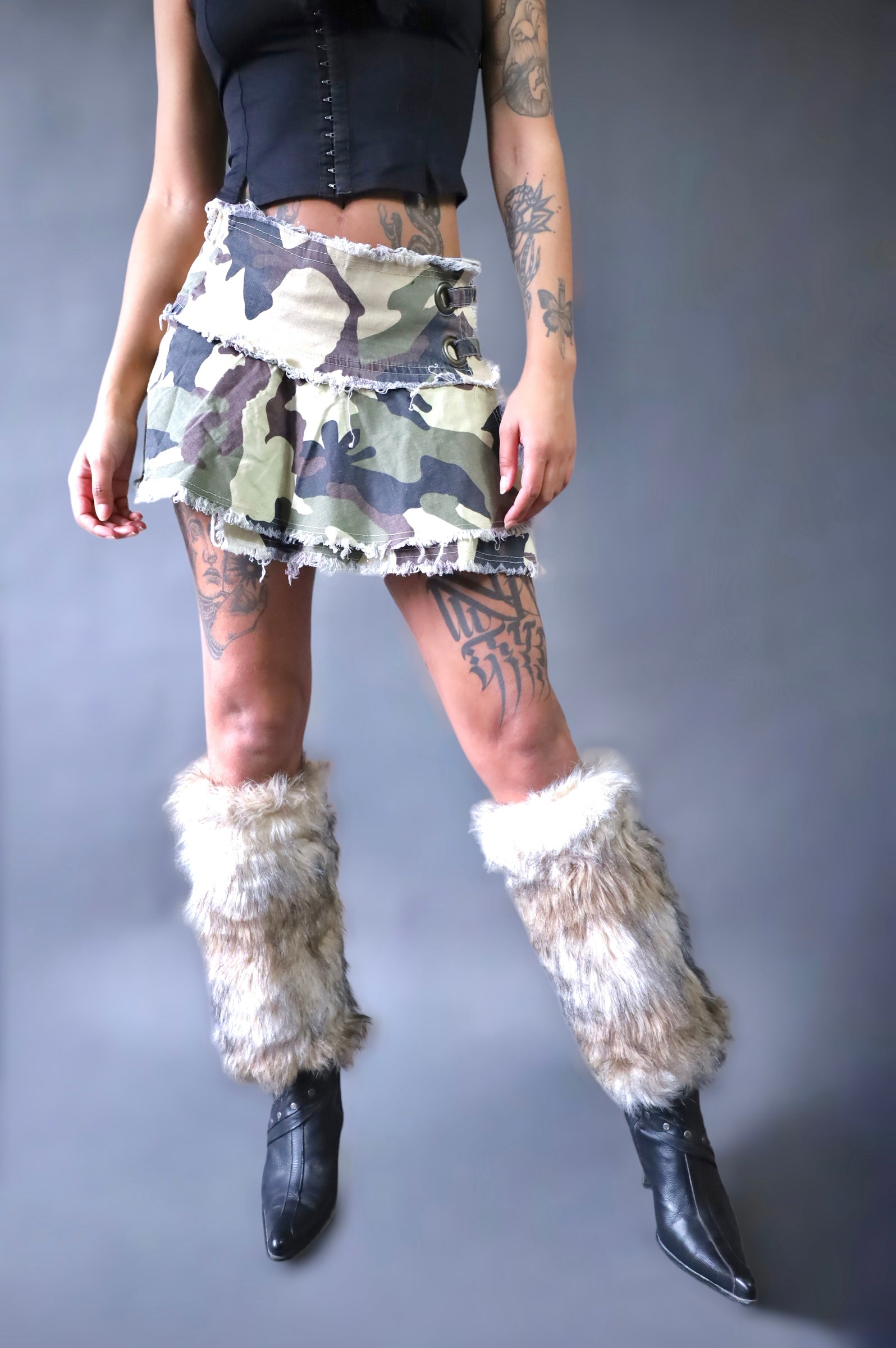 Guêtres (jambières) En Fausse Fourrure Pour Bottes - Longueur 40 Cm, Couleur Abricot, Taille Unique