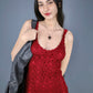 Robe en crochet rouge