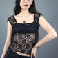 Top Babydoll en dentelle noire