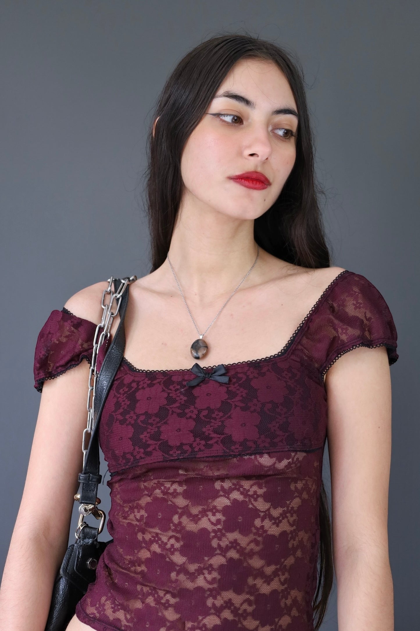 Ensemble top babydoll + jupe en dentelle