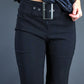 Pantalon flare noir ceinture intégrée