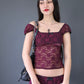 Ensemble top babydoll + jupe en dentelle