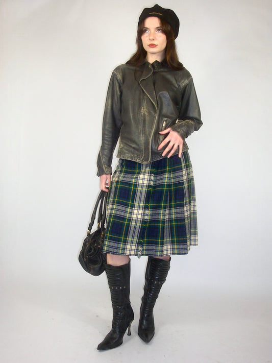 Kilt long à carreaux verts