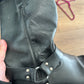 Bottes de biker en cuir noir