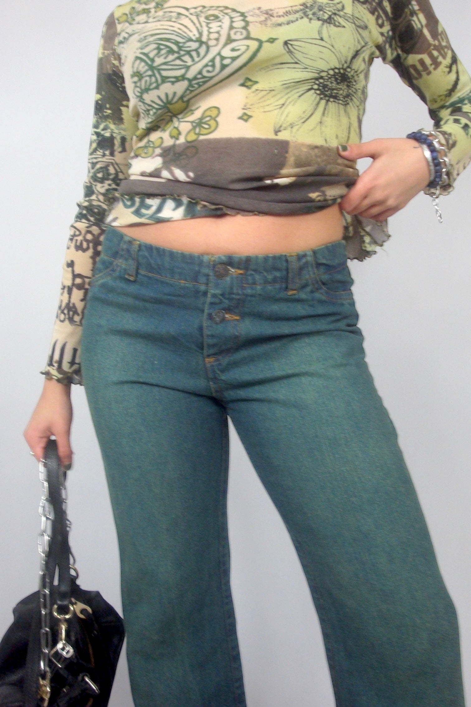 Jean flare délavé