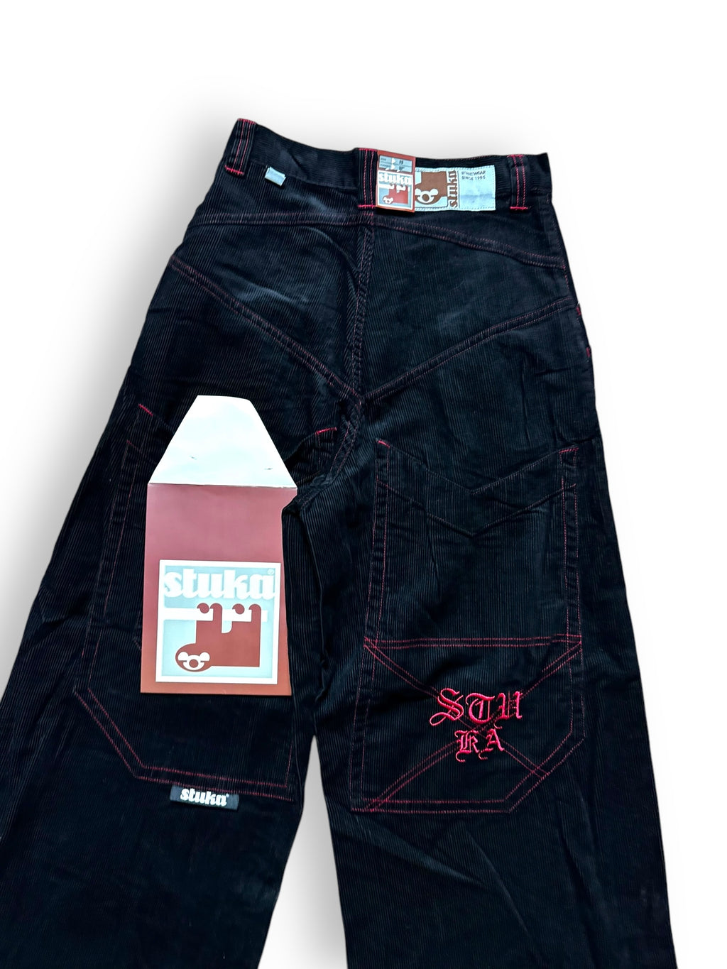 Pantalon baggy velours noir deadstock