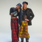 Short baggy tartan jaune deadstock