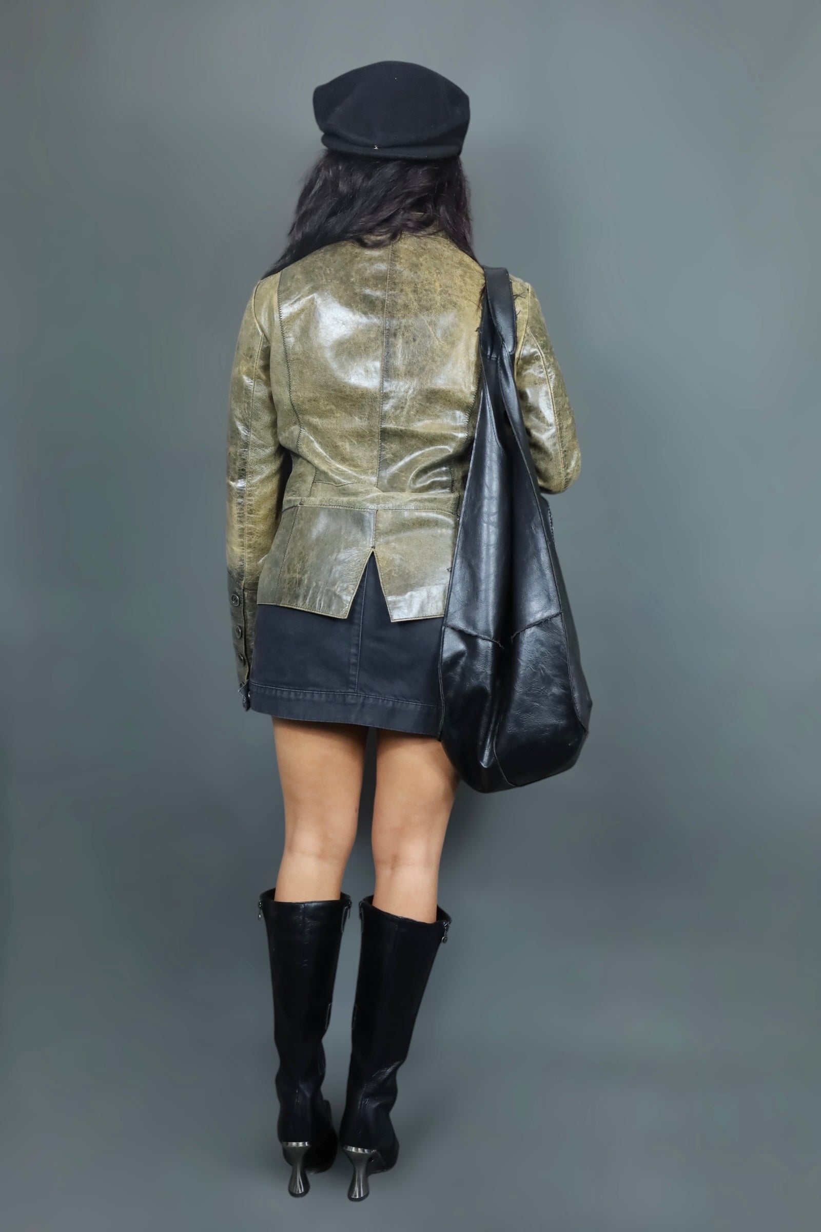 Mini jupe en jean noir