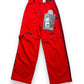 Pantalon baggy velours rouge deadstock