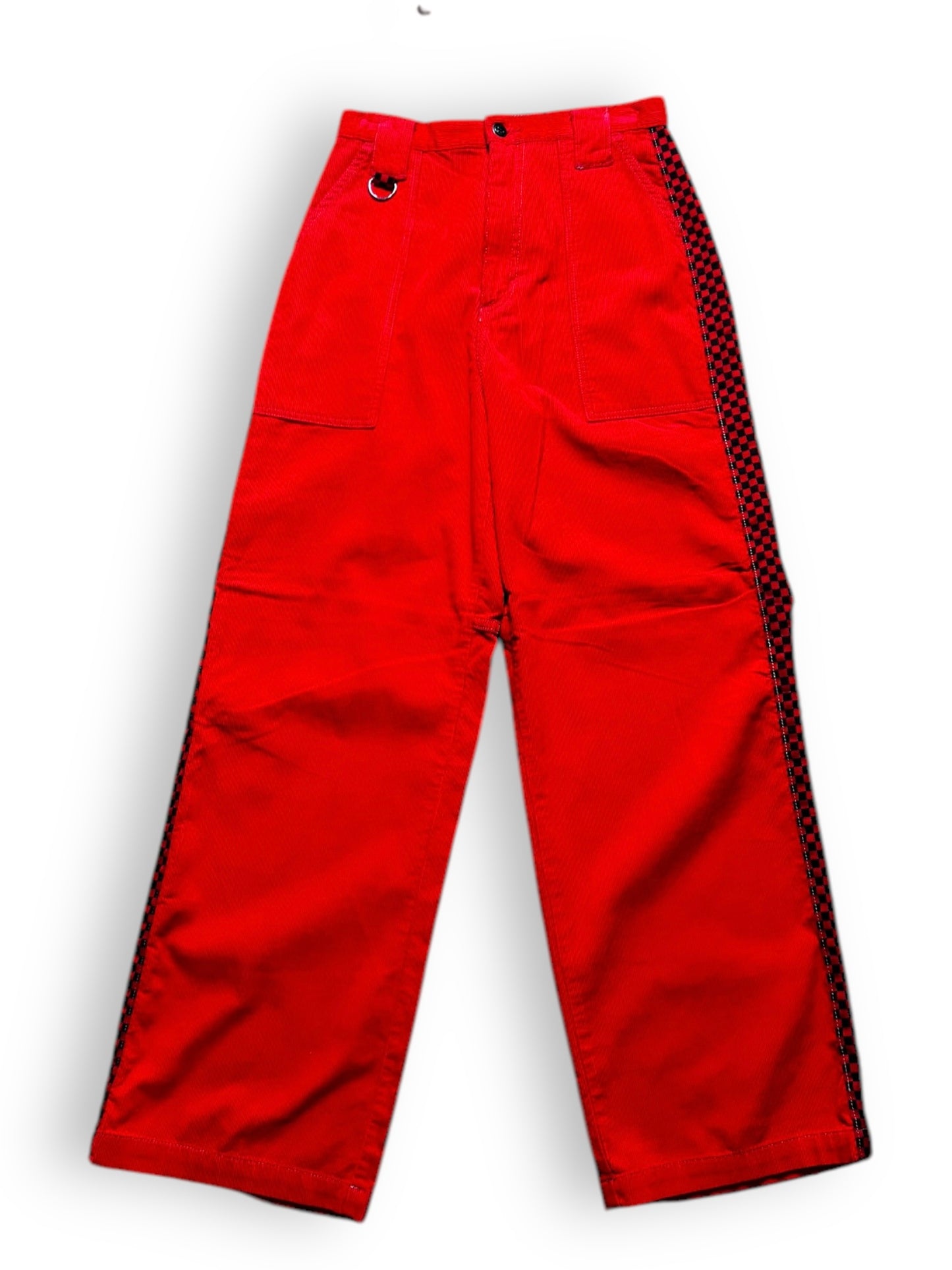 Pantalon baggy velours rouge deadstock