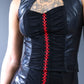 Ensemble top + jupe en latex noir