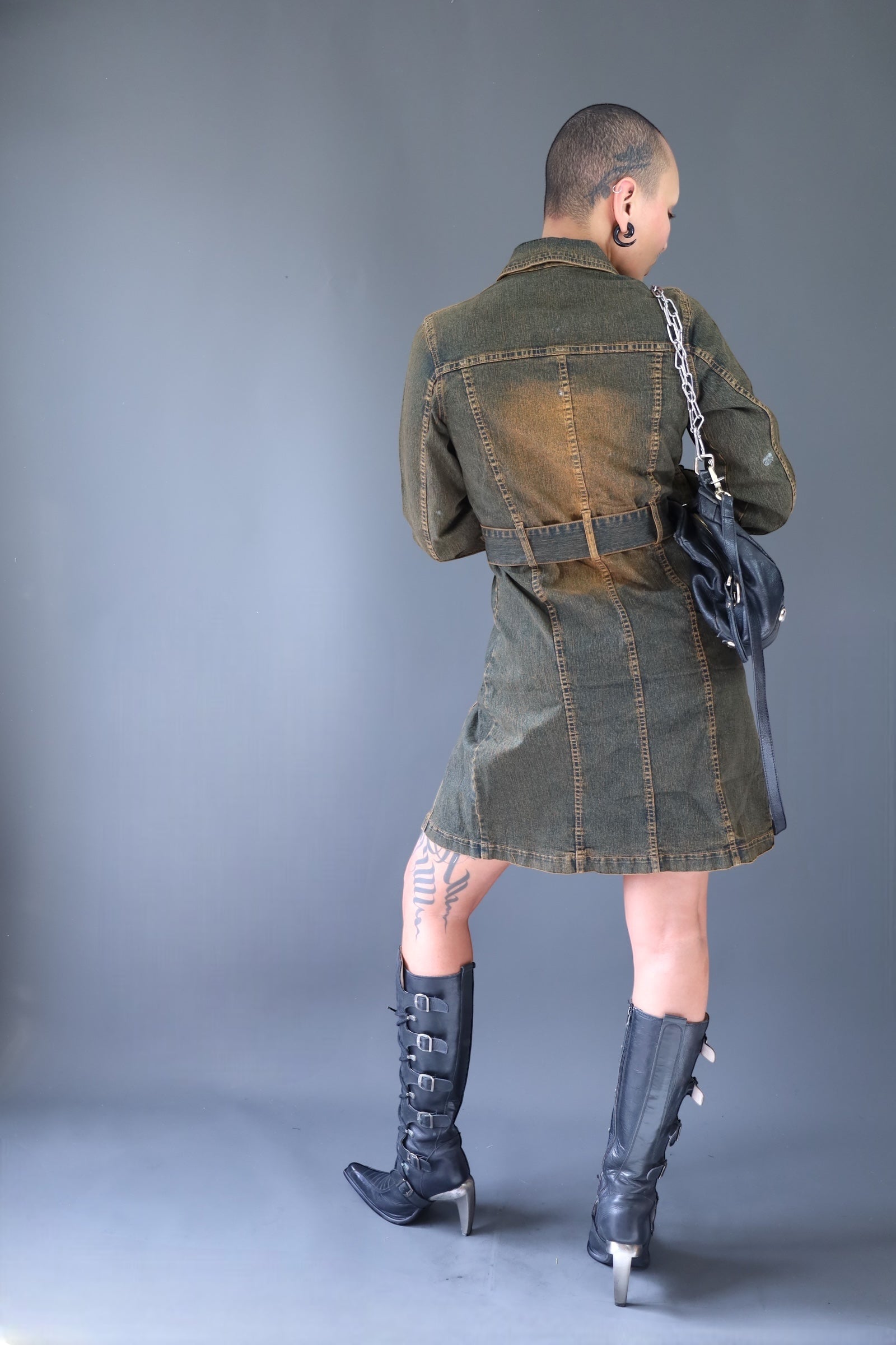 Trench/Robe en jean délavé