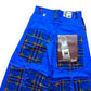 Pantalon baggy bleu et tartan deadstock