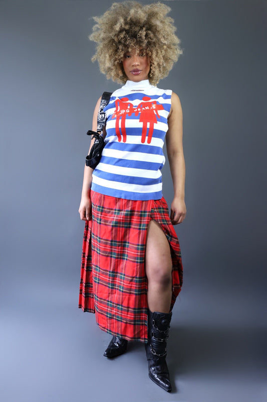 Kilt à carreaux rouges