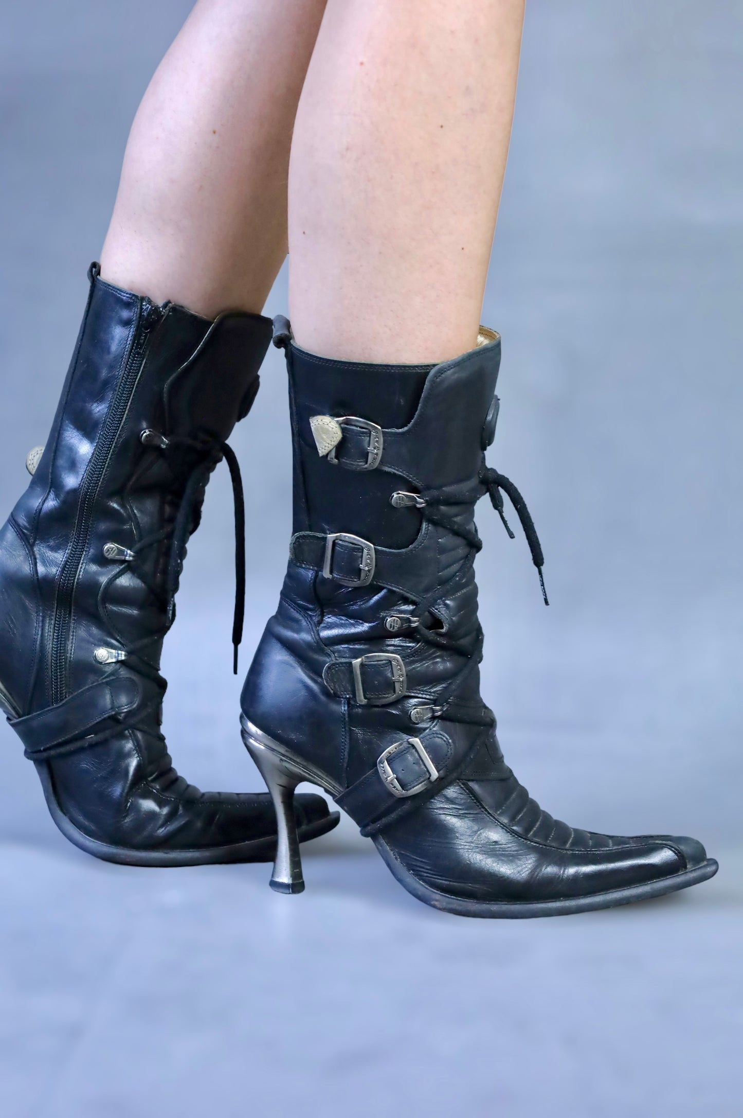 Bottes pointues noire New Rock