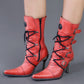 Bottes pointues rouge New Rock