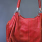 Sac en cuir rouge