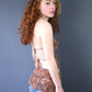 Ensemble top + jupe en crochet marron