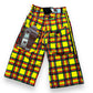 Short baggy tartan jaune deadstock