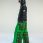 Pantalon baggy vert et tartan deadstock