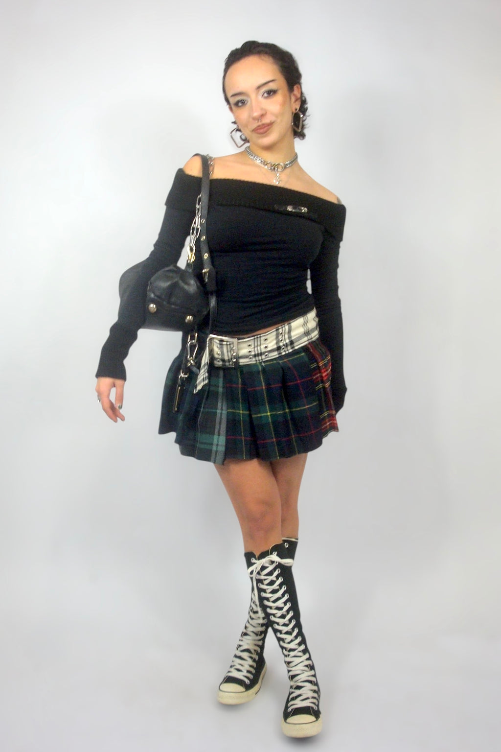 Top off shoulder noir