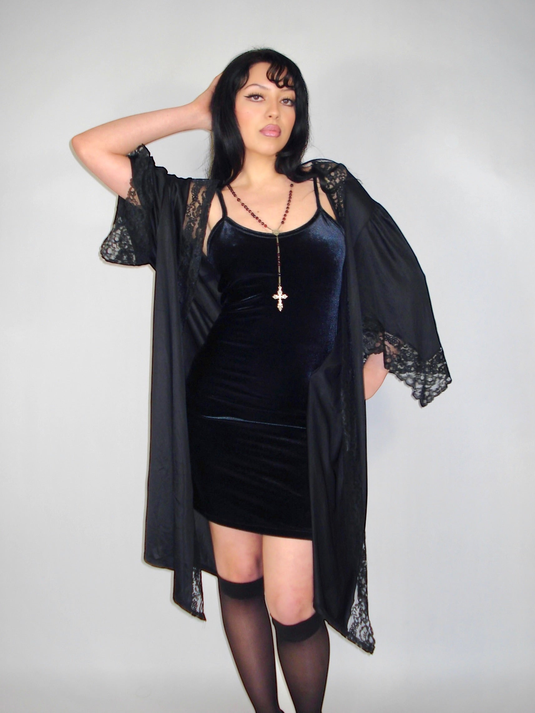 Mini robe en velours noire