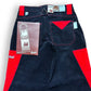 Pantalon baggy velours noir et rouge deadstock