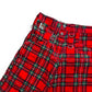 Pantalon baggy tartan rouge deadstock