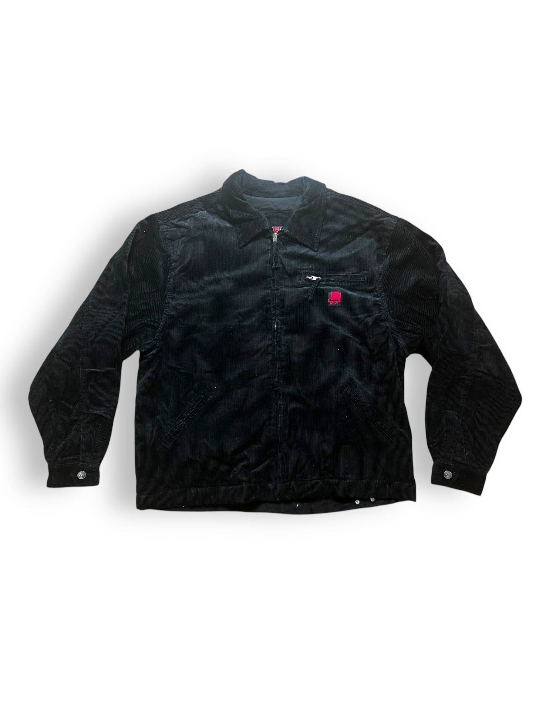 Veste oversize en velours noir deadstock
