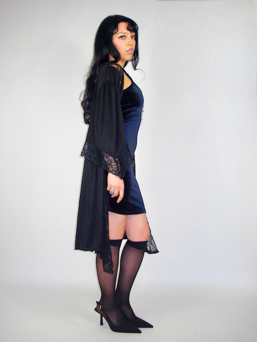 Mini robe en velours noire