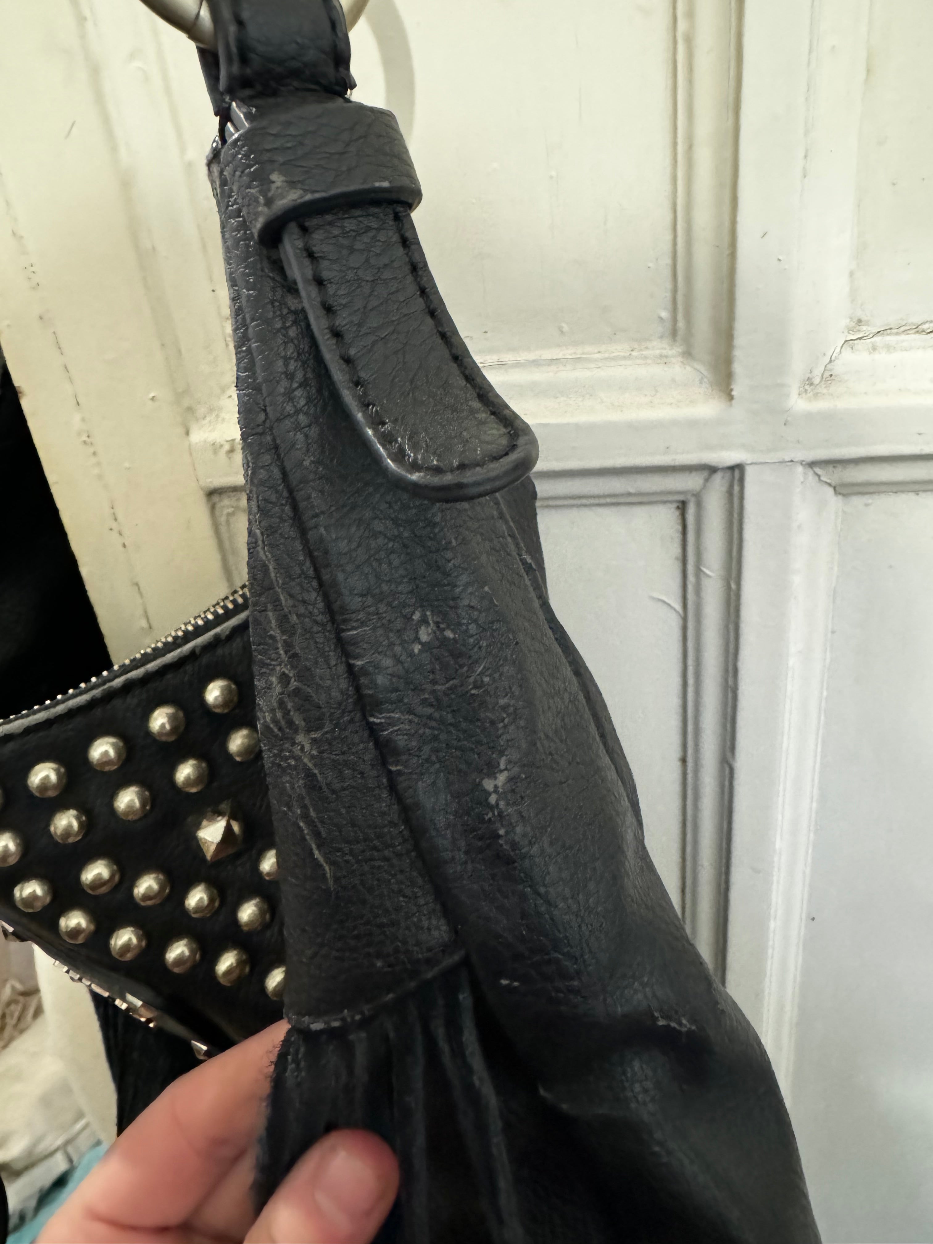 Sac guess noir à franges