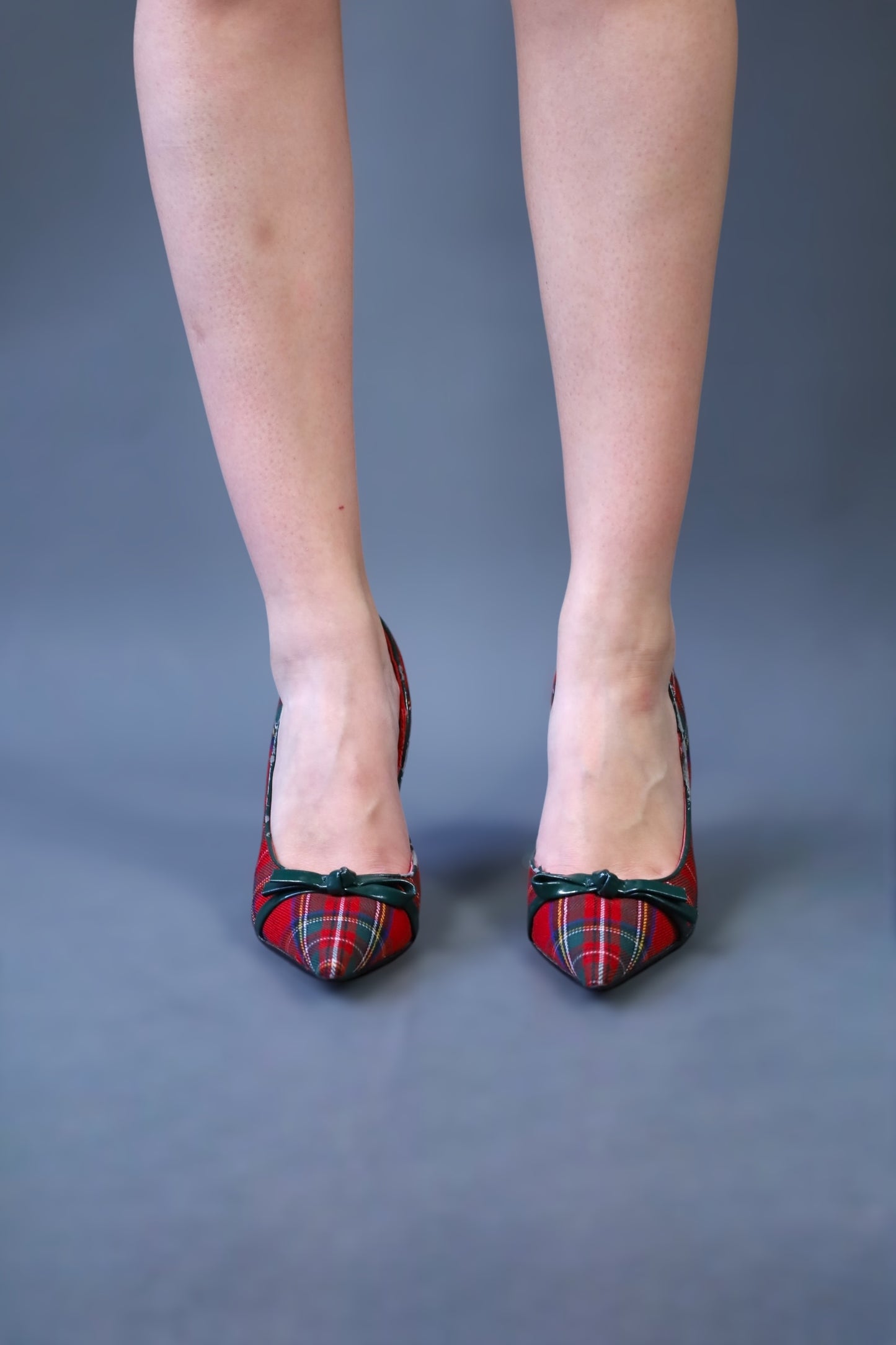 Escarpin à bout pointu tartan