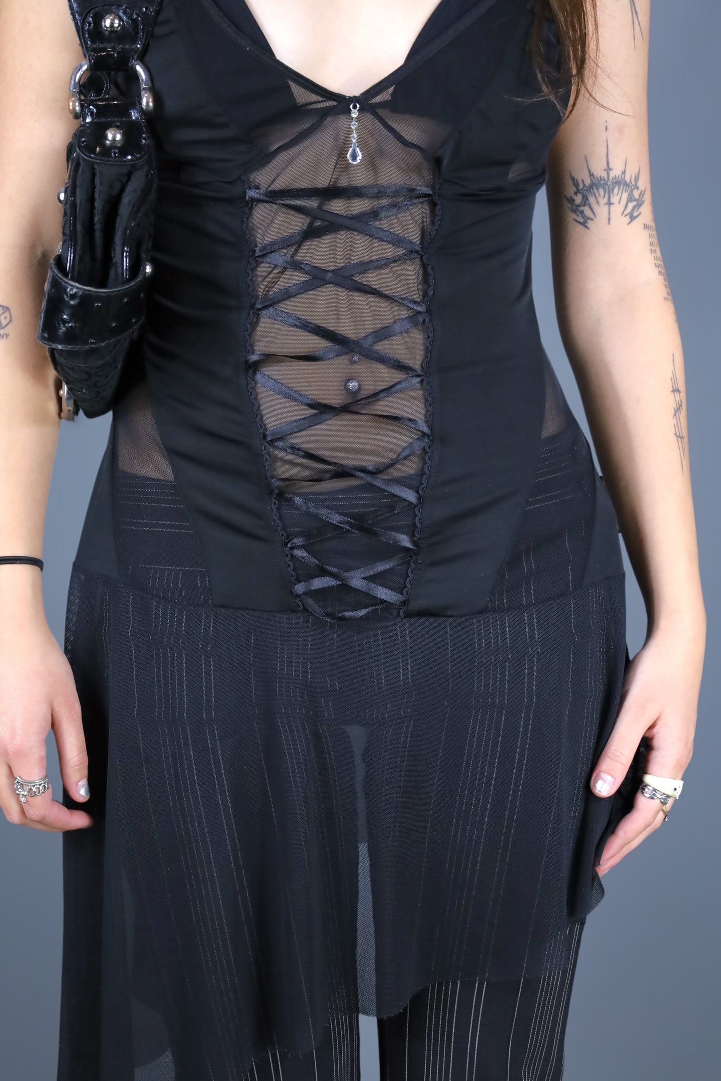 Robe en mesh noir