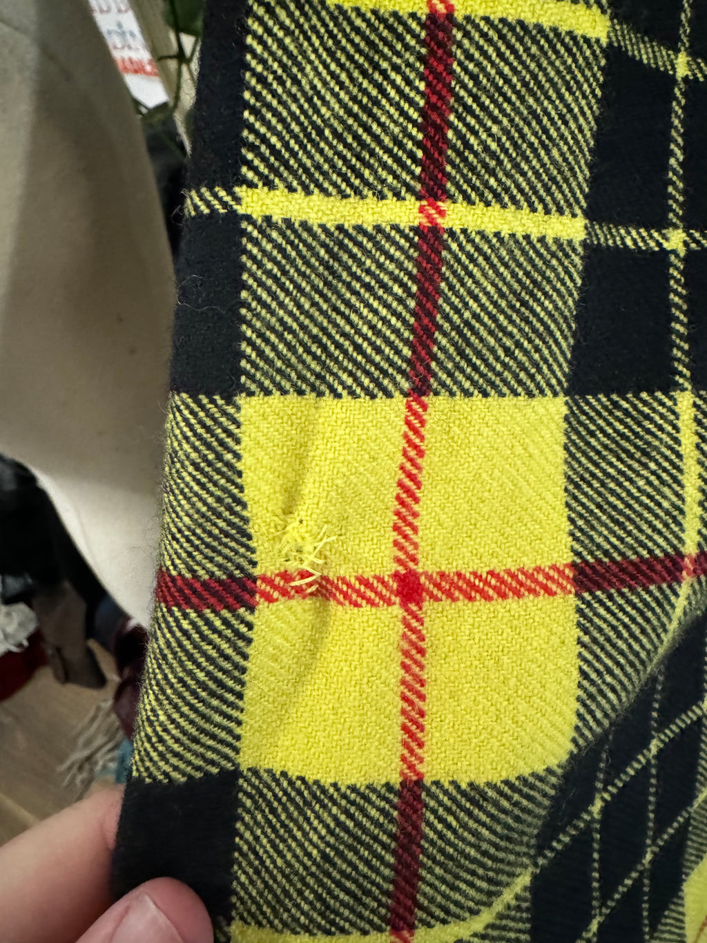 Kilt long à carreaux jaunes