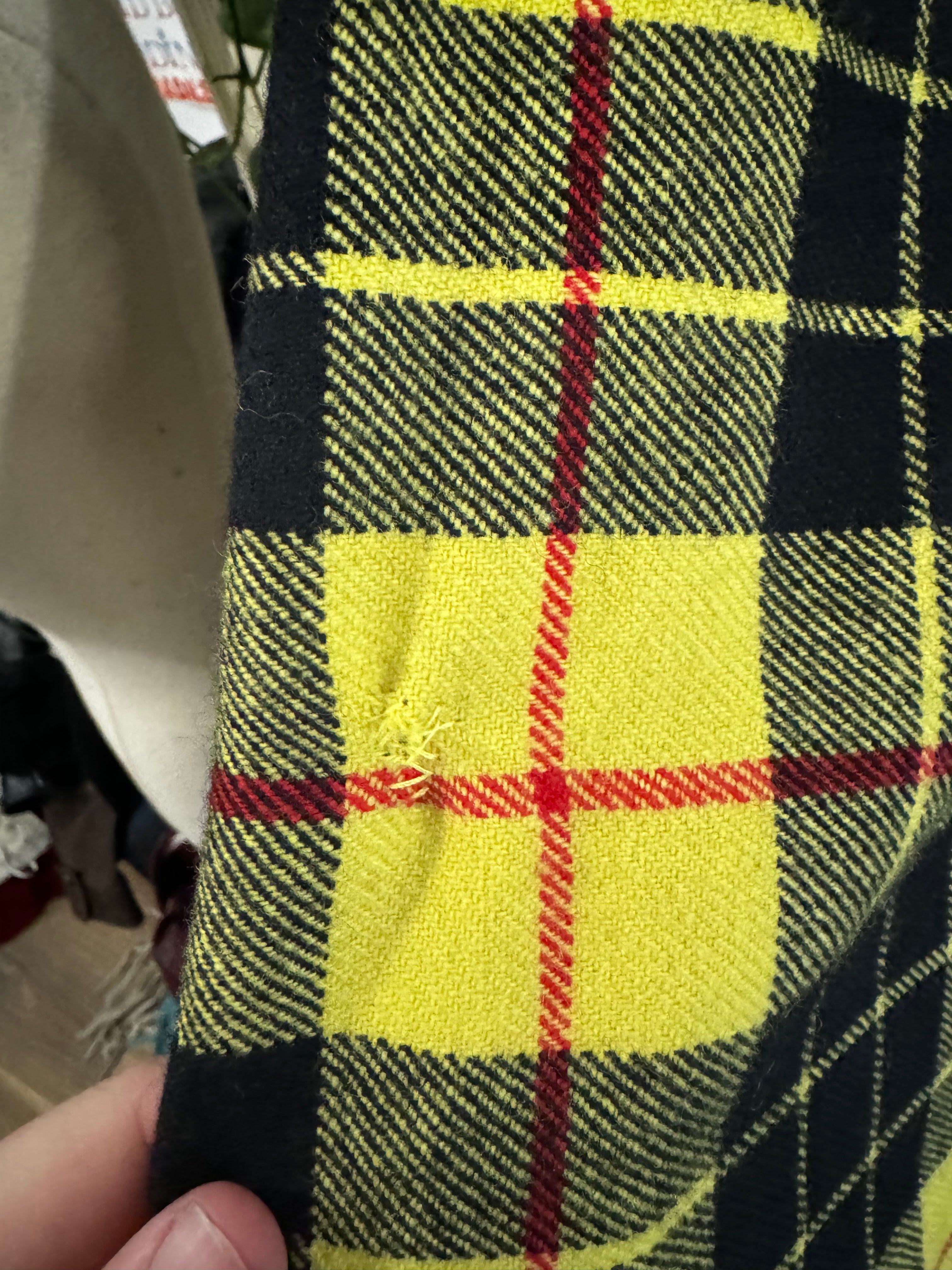 Kilt long à carreaux jaunes